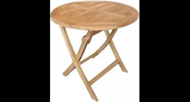 DINING TUIN KLAPTAFEL ROND MILTON TEAK Ø130CM