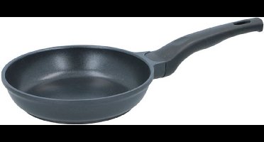 alpina Koekenpan 24 cm - Hapjespan met Anti-Aanbaklaag - Skillet voor Alle Warmtebronnen - Ook voor Inductie - PFOA-Vrij - Zwart
