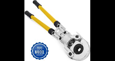 Vevor - Pijptrekker - Ratelgereedschap - Draagbare Pijptrekkerset - Stalen PEX Pijp Krimphulpmiddel - Meerlagige Buiskrimper - Pijp Krimphulpmiddel - Geel