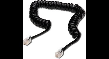 Digitus Telefoon (analoog) Aansluitkabel [1x RJ10-stekker 4p4c - 1x RJ10-stekker 4p4c] 4.00 m Zwart