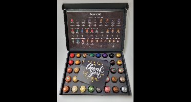 Koffie Proeverij Pakket groot 40 stuks verschillende smaken met Mystery Card 'Thank You' met persoonlijke (video) boodschap | Verjaardag | Sinterklaas | Kerstpakket | Vaderdag | Moederdag | Jubileum | Valentijnsdag