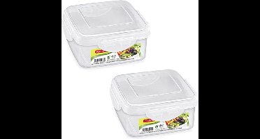 PlasticForte Vershoudbakje vriezer en magnetron - 8x stuks - 1L - kunststof