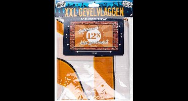 Paper dreams XXL Gevel Vlag - 12,5 jaar getrouwd - Goudkleurig polyester