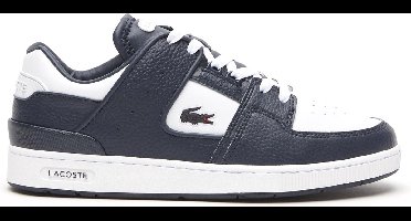 Lacoste Court Cage Sma Heren Sneakers - Wit/Donkerblauw - Maat 46