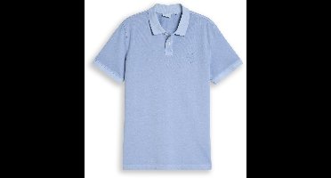 Tom Tailor - Piqué poloshirt met logoprint - Maat M - Pale Blue