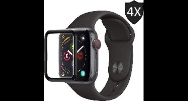 Screenprotector geschikt voor Apple Watch 42mm Series 1/2/3 - Full Screen Cover Volledig Beeld - 4 Stuks