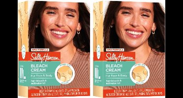 Sally Hansen Bleach Cream - Haarverf voor Gezicht en Lichaam - Vegan, 2-pack