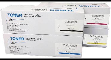 ABC huismerk set 4x toner XXL geschikt voor Lexmark CS820 CX820 CX825 CX860