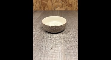 Keramische Voerbak Kat & Kleine Hond Ø 10 cm - Beige/Taupe - Voerbak - Drinkbak - Keramiek
