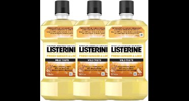 Listerine Fresh Ginger & Lime Mild Mondwater - 3 x 500 ml