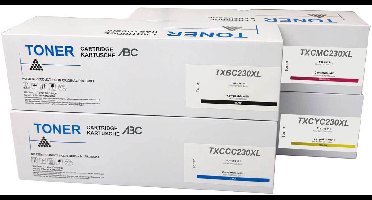 ABC huismerk set 4x toner geschikt voor Xerox 006R04391 006R04392 006R04393 006R04394 geschikt voor Xerox C230 C235