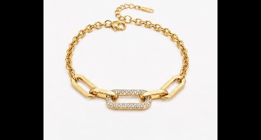 Armband - Goudkleurig- verguld - dames - Vrouwen - feest sieraden - verjaardag cadeau - cadeau - vakantie
