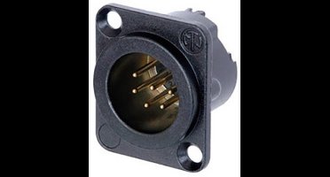 Neutrik NC6MD-LX-B-CON XLR-connector Flensstekker, contacten recht Aantal polen: 6 Zwart 1 stuk(s)