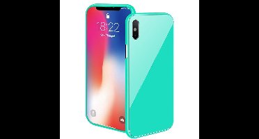Magnetische case met gekleurd achter glas geschikt voor de iPhone XS Max -groen