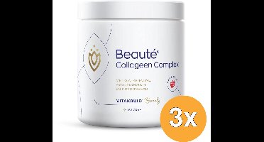 3x Vitakruid Beauté Collageen Complex Rood Fruit (154 gr)