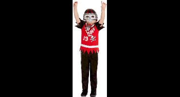 Smiffys Kinder Kostuum -Kids tm 12 jaar- Zombie Football Player Rood