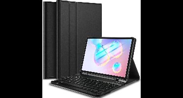 Just in Case tablet Hoes met Toetsenbord geschikt voor Samsung Galaxy Tab S7 FE / Tab S7 Plus - AZERTY Bluetooth Keyboard Case - Zwart