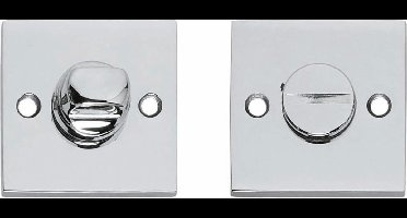 Intersteel Rozet vierkant met toilet-/badkamersluiting chroom