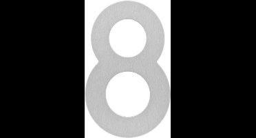 Intersteel Huisnummer 8 200 mm rvs geborsteld