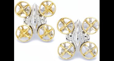 Manchetknopen - Drone Vliegtuig Goud en Zilver