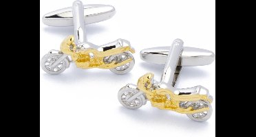 Manchetknopen - Motorfiets Zilver en Goudkleurig