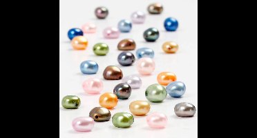 Zoetwaterparels, afm 5-6 mm, gatgrootte 0,5 mm, ca. 70 stuk, 40 cm/ 1 doos