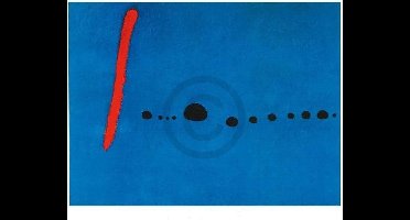 Kunstdruk Joan Miro - Blue II, 4-3-61 80x60cm