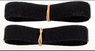 Verlofix Klittenband Zelfklevend 20 Mm X 1 M Zwart