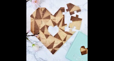 Houten Liefdespuzzel - Mint Groen