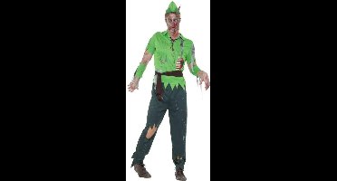 Zombie Kostuum | Peter Pan Kan Niet Vliegen | Man | Medium | Halloween | Verkleedkleding