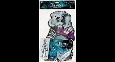 Witbaard Wanddecoratie Skelet Papier 112 Cm Wit/zwart