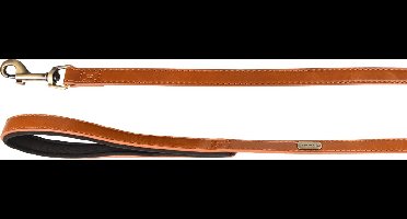 Hond Looplijn met neopreen Lyabo Cognac 1,3m 15mm