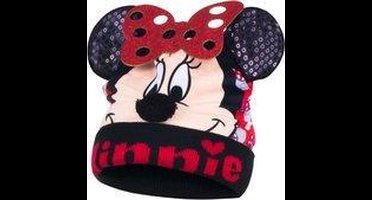 Minnie Mouse - Muts - Zwart - Maat 54 - 7-8 jaar