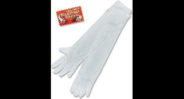 Rubies verkleed handschoenen voor dames - wit - one size - lang model