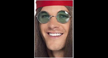 Smiffys - Hippie Kostuum Bril - Zilverkleurig