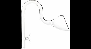 HS Aqua glazen Lily pipe uitstroom - 12/16 mm aansluiting