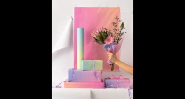 folia zijdepapier, 500 x 700 mm, 20 g/m2, regenboogverloop, 6 vel