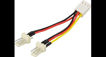 DELTACO SSI-36, 3-pin ho 2 x 3-pin ha Zwart, Rood, Wit, Geel kabeladapter/verloopstukje