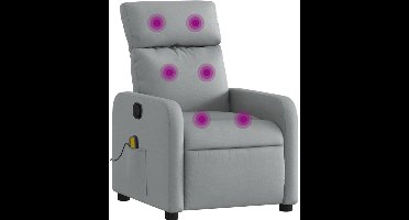 vidaXL - Massagestoel - Lichtgrijze - Stof