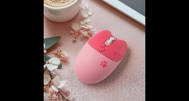 Draadloze muis Geschikt voor meisjes, draagbaar Geschikt voor laptops en kantoorgebruik, stil en schattig.