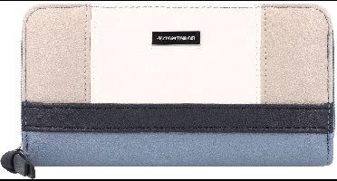 TOM TAILOR Portemonnee Juna Long Zip Wallet Mixed Blue Veelkleurig