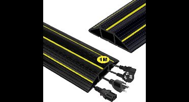 Kabelmat - Kabelbrug -Zwart met geel