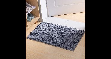 Gigicial Badmatten Antislip Wasbaar - Badmat - Zacht Comfortabel Absorberend - 1 Stuk - Voor Badkamer Grijs