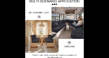 Stoelhoes - Antislip - Met Elastic-band En Vetersluiting - Waterdichte - W 65-95 cm, D 65-95 cm - Med Grey