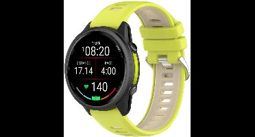 Siliconen bandje - geschikt voor Garmin Forerunner 935 / 945 / 955 / 965 / 745 / 970 - lime