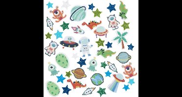 CC Foam Stickers Ster, UFO en Dino Zelfklevend 150 stuks