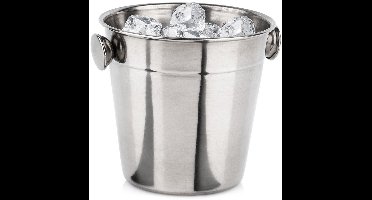 Excellent Houseware - Stalen IJs Emmer - 700ml - Roestvrij - Handvatten