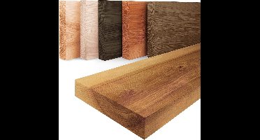 Massief Houten Zwevende Plank 70cm Rustiek - Eikenlook Essen Hout