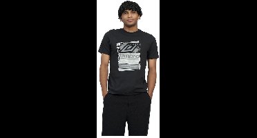 Umbro Layered Box Logo Graphic T-shirt Met Korte Mouwen Zwart S Man