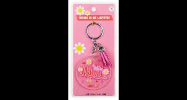 Sleutelhanger met kwastje | Acryl sleutelhanger - mama